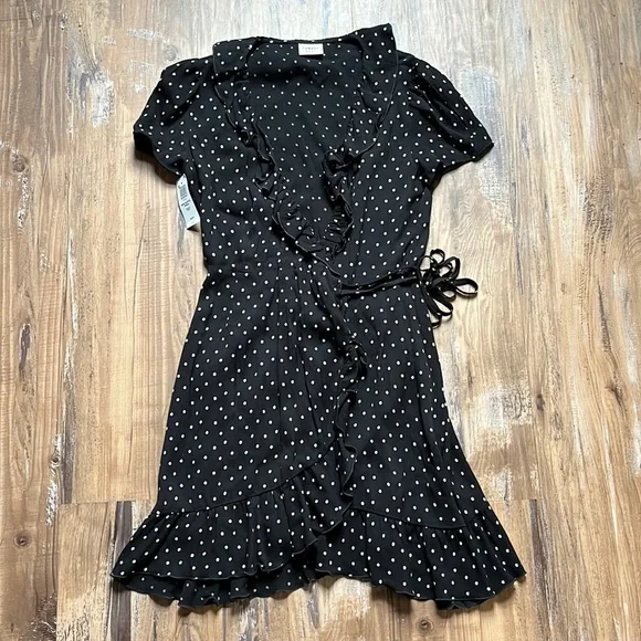 black long sleeve dress open back Chic Black Long Sleeves Tiered Open Back Side Slit Prom Dress main image 1
